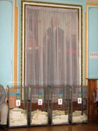 Выборы в Украине. Портрет Ленина на участке в Ялте