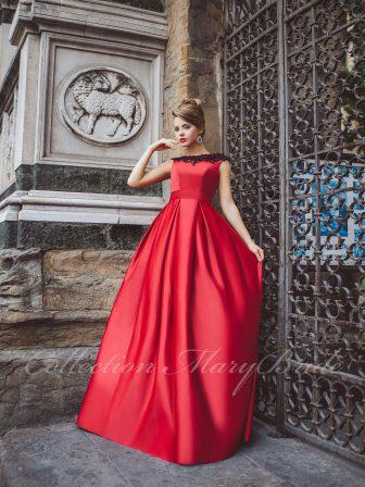 свадебное платье красное